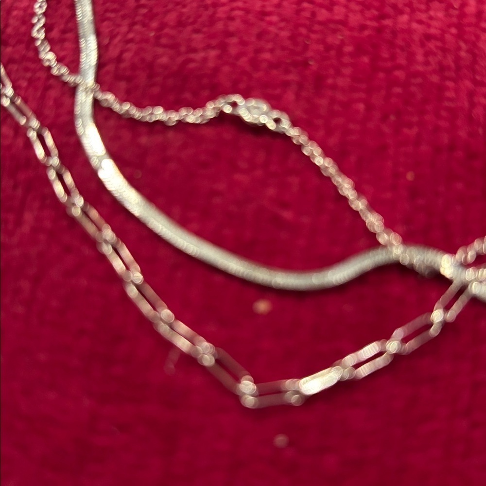 Coach Elegant Silver Layered Necklace - Picture 2 of 3